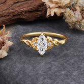 Dazzling Marquise Lab Diamond Engagement Ring